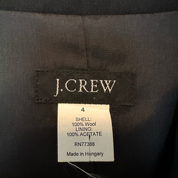 Wool women’s suit jacket.  J Crew.  Like new.  Size 4. - Picture 2 of 3